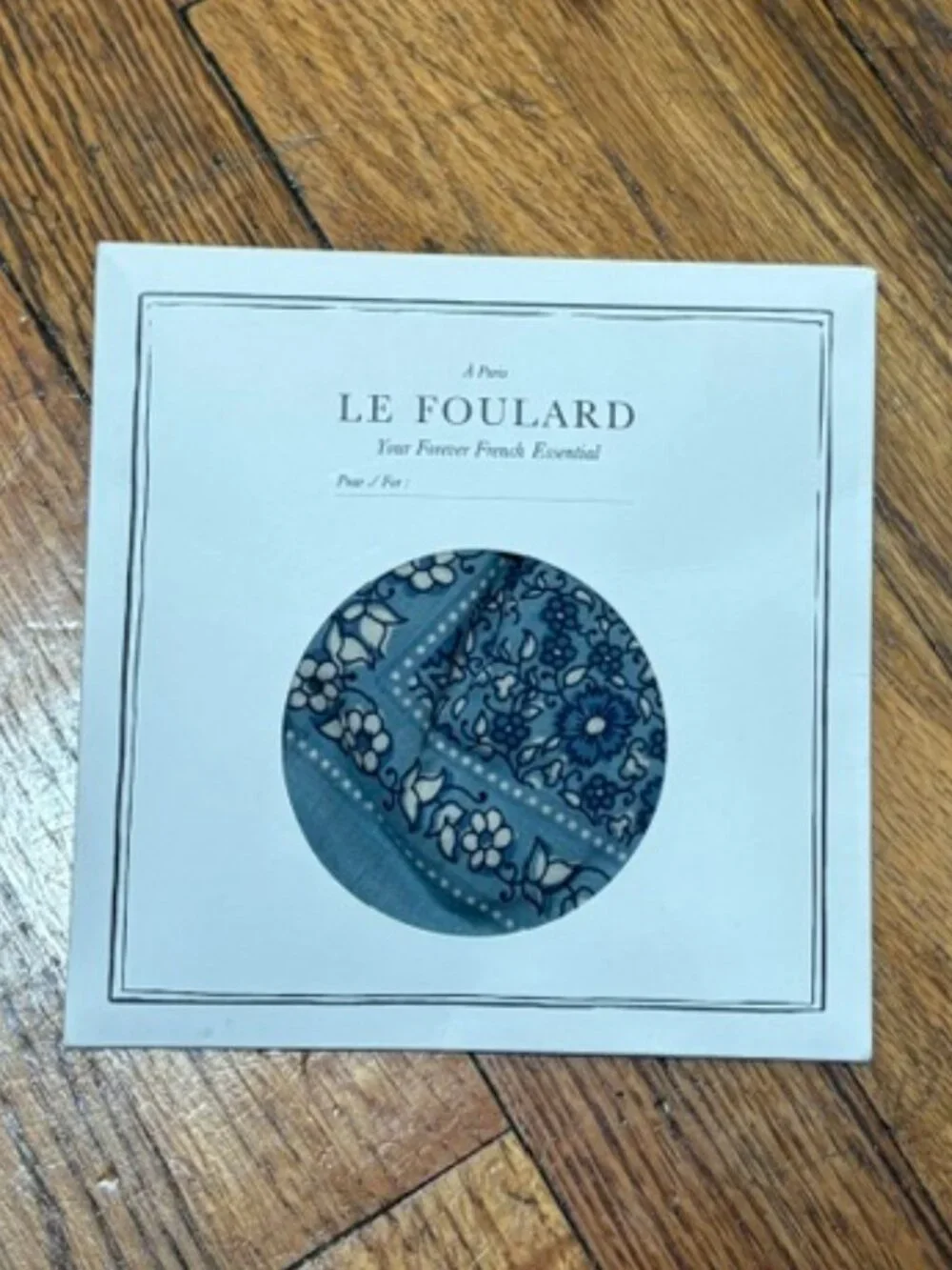 Sézane “Le Foulard Pour La Vie” Blue Floral Scarf